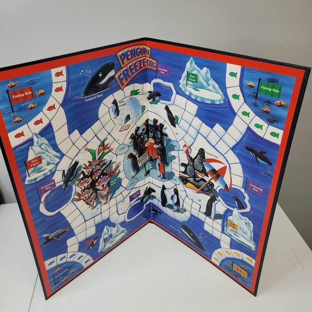Penguin Freeze Tag Board Game Replacement Board University‎ Games 1991 Vintage